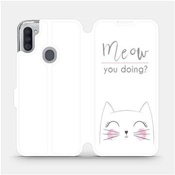 Flipové pouzdro na mobil Samsung Galaxy M11 - M098P Meow you doing? (5903516386529)