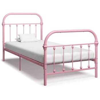 Rám postele růžový kov 90x200 cm (284510)