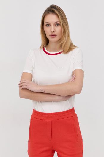 Bavlněné tričko Marella bílá barva