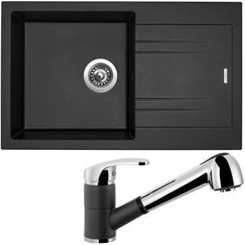 SINKS LINEA 780 N Metalblack + SINKS LEGENDA S GR (LI78074NLESGR74)