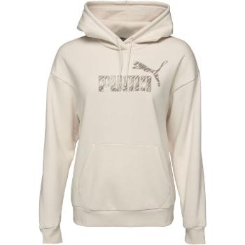 Puma ESSENTIALS+ ANIMAL HOODIE Dámská mikina s kapucí, béžová, velikost