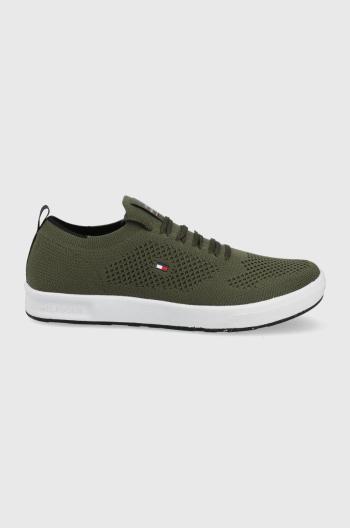 Sneakers boty Tommy Hilfiger zelená barva