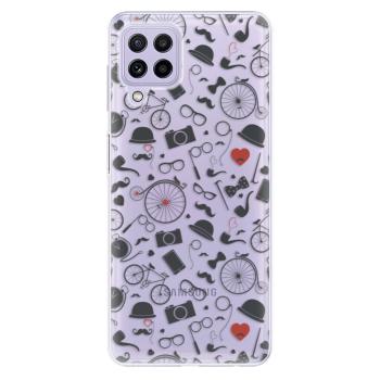 Odolné silikonové pouzdro iSaprio - Vintage Pattern 01 - black - Samsung Galaxy A22