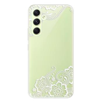 Odolné silikonové pouzdro iSaprio - White Lace 02 - Samsung Galaxy A54 5G