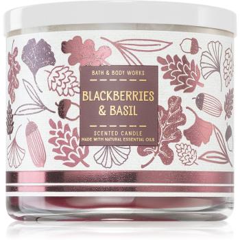 Bath & Body Works Blackberries & Basil vonná svíčka 411 g