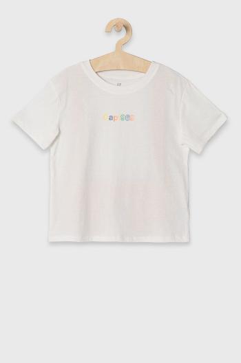Dětské tričko GAP bílá barva