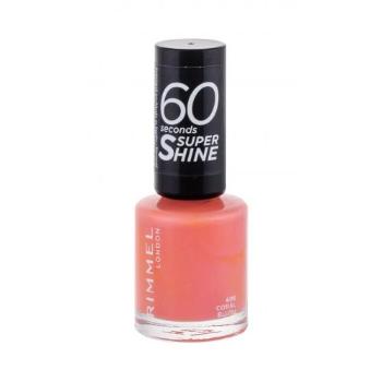 Rimmel London 60 Seconds Super Shine 8 ml lak na nehty pro ženy 406 Coral Blush