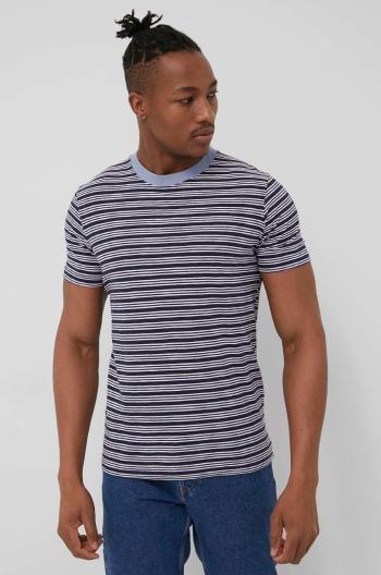Bavlněné tričko Produkt by Jack & Jones tmavomodrá barva, vzorovaný