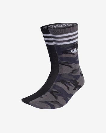 adidas Originals Camo Crew Ponožky 2 páry Černá Šedá