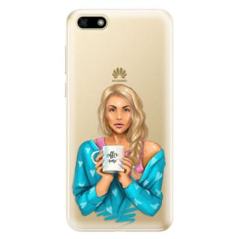 Odolné silikonové pouzdro iSaprio - Coffe Now - Blond - Huawei Y5 2018