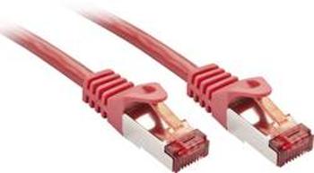 Síťový kabel RJ45 LINDY 47366, 5.00 m, červená