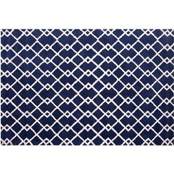Modrý geometrický koberec 140x200 cm SERRES, 73681 (beliani_73681)