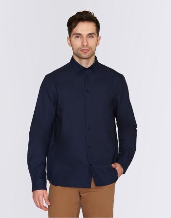 Knowledge Cotton Harald Oxford Shirt 1001 Total Eclipse M