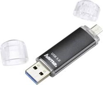 USB paměť pro smartphony/tablety Hama FlashPen "Laeta Twin", 64 GB, USB 3.2 Gen 1 (USB 3.0), microUSB 2.0, černá