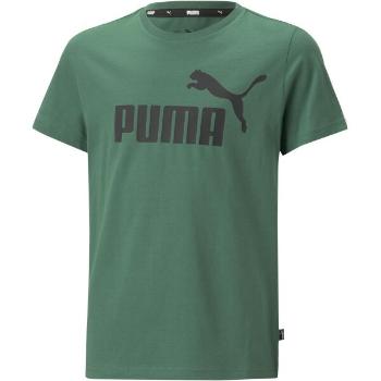 Puma ESSENTIALS LOGO TEE Chlapecké triko, tmavě zelená, velikost