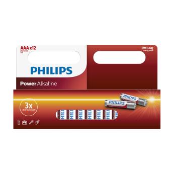 Philips Baterie AAA 1,5 V Power Alkaline, 12 ks