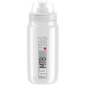 Elite Cyklistická láhev na vodu FLY MTB CLEAR grey logo 550 ml (8020775035894)