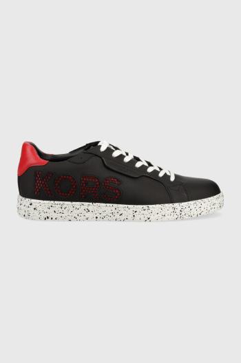 Kožené sneakers boty Michael Kors Keating , černá barva