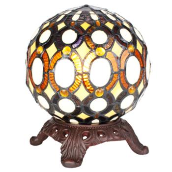 Stolní lampa Tiffany ve tvaru koule Gulia - Ø 20*25 cm E14/max 1*25W 5LL-6268