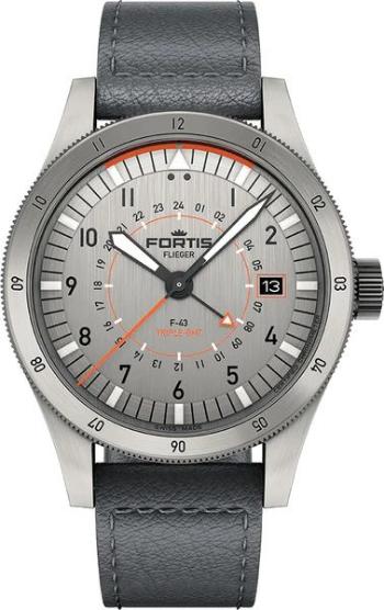 Fortis Flieger F-43 Triple-GMT Titanium Orange COSC F4260003