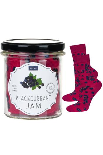 Bordové vzorované ponožky ve sklenici Blackcurrant Jam
