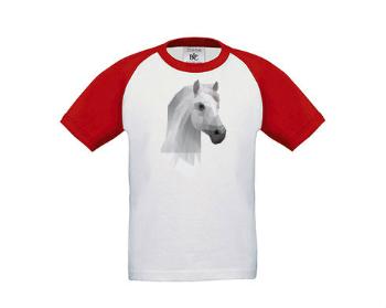 Dětské tričko baseball Kůň z polygonů