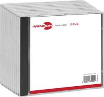 Primeon Jewelcase box pro 1 disk 10 ks černá, transparentní Primeon