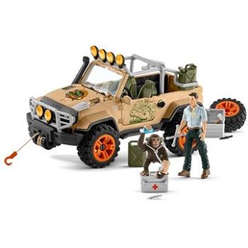 Schleich 4 x 4 terénní auto s navijákem 42410 (4059433572857)