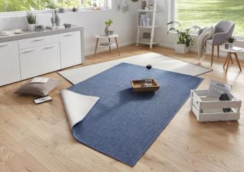NORTHRUGS - Hanse Home koberce  80x150 cm Kusový koberec Twin-Wendeteppiche 103100 blau creme - 80x150 cm Modrá