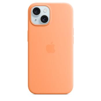 iPhone 15 Silicone Case with MS - Orange Sorbet