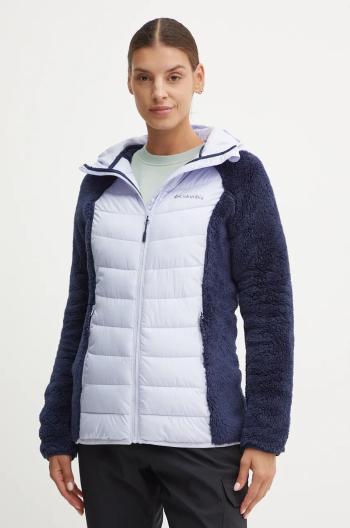 Sportovní bunda Columbia Powder Lite Sherpa Hybrid fialová barva, 2089521