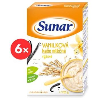 Sunar mléčná kaše vanilková rýžová 6× 225 g (8592084409555)