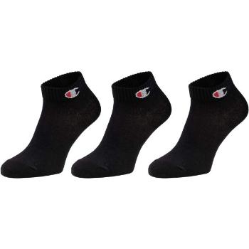 Champion 3PK QUARTER SOCKS  Unisexové ponožky, černá, velikost 43-46