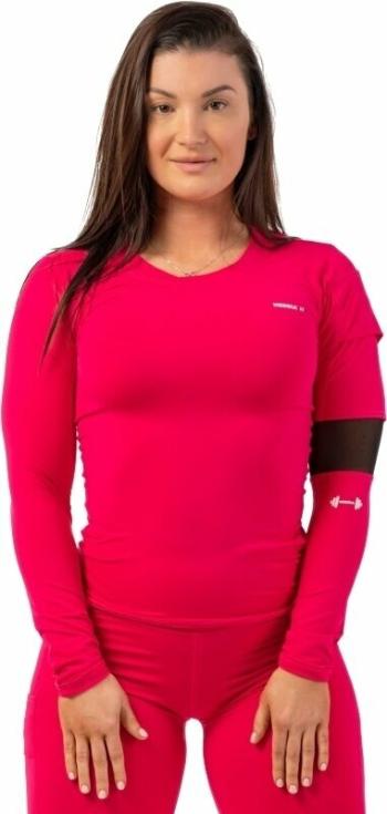 Nebbia Long Sleeve Smart Pocket Sporty Top Pink M Fitness tričko