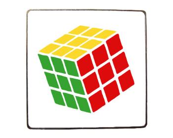 Magnet čtverec kov Rubikova kostka