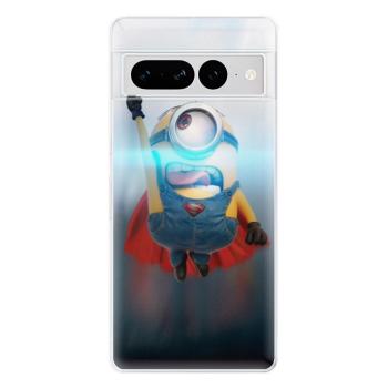 Odolné silikonové pouzdro iSaprio - Mimons Superman 02 - Google Pixel 7 Pro 5G