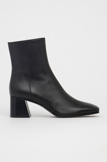 Kožené kotníkové boty Tiger Of Sweden dámské, černá barva, na podpatku