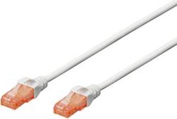 Síťový kabel RJ45 Digitus DK-1611-005/WH, CAT 6, U/UTP, 0.50 m, bílá