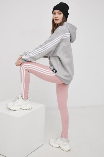 Legíny adidas HD1828 dámské, růžová barva, hladké
