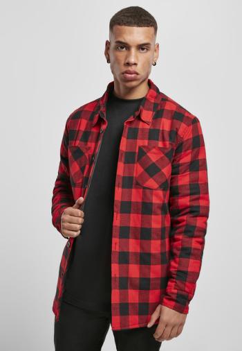 Urban Classics Padded Check Flannel Shirt black/red - 4XL