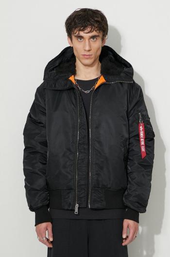 Bunda Alpha Industries MA-1 Hooded 158104 03 pánská, černá barva, přechodná