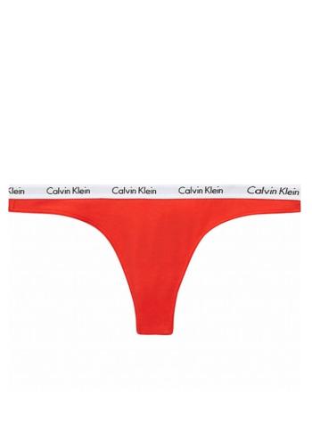 Dámská tanga Calvin Klein D1617 M Červená