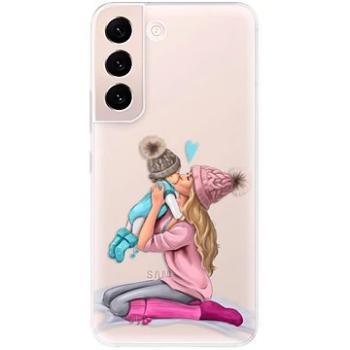 iSaprio Kissing Mom - Blond and Boy pro Samsung Galaxy S22+ 5G (kmbloboy-TPU3-S22P-5G)