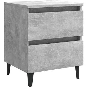 Noční stolek betonově šedý 40 × 35 × 50 cm dřevotříska (805877)