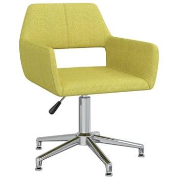 Otočná jídelní židle zelená textil, 3089396 (3089396)