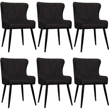 Jídelní židle 6 ks černé samet (279168)