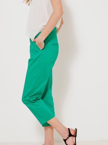 Zelené straight fit kalhoty CAMAIEU