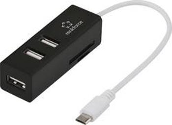 USB HUB s čtečkou SD karet Renkforce, 3x USB 2.0 s OTG