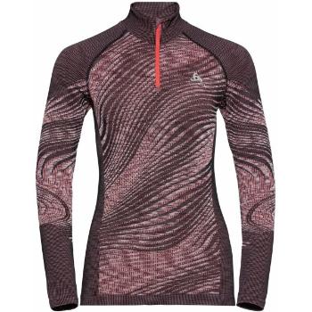 Odlo BL TOP HALF ZIP BLACKCOMB ECO W Dámské funkční triko, lososová, velikost S