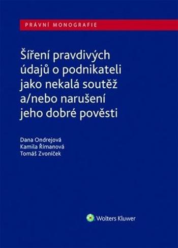 Šíření pravdivých údajů o podnikateli jako nekalá soutěž - Ondrejová Dana